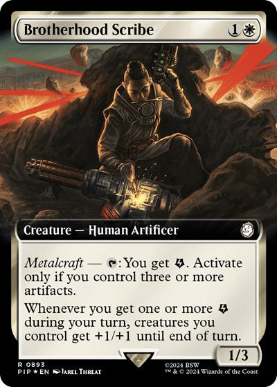 Brotherhood Scribe (Extended Art) (Surge Foil) (Universes Beyond: Fallout) Near Mint Foil