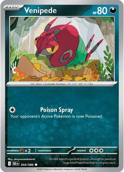 Venipede (SV: Black Bolt) Near Mint - Nick Nack's Full Frontal Attack