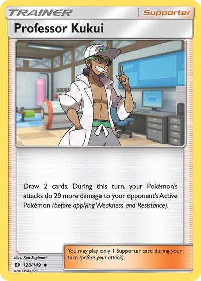 Professor Kukui (SM Base Set) Damaged / Poor - Nick Nack's Full Frontal Attack
