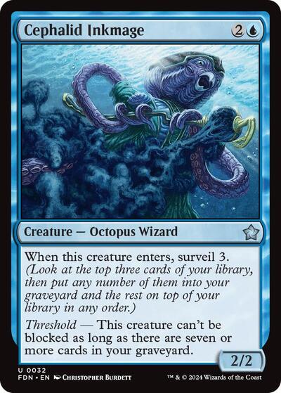 Cephalid Inkmage (Foundations) Near Mint - Nick Nack's Full Frontal Attack
