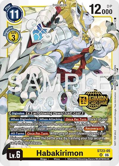 Habakirimon (Welcome Tamers Pack Vol.2) (Starter Deck 23: Beatbreak Release Event Cards) Near Mint Foil - Nick Nack's Full Frontal Attack