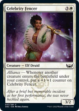 Celebrity Fencer (Streets of New Capenna) Near Mint Foil - Nick Nack's Full Frontal Attack