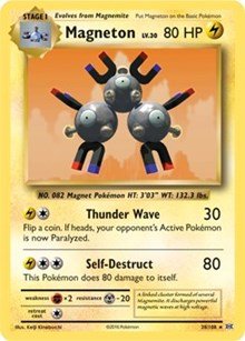 Magneton - 38/108 (XY Evolutions) (Deck Exclusives) Heavy Play - Nick Nack's Full Frontal Attack