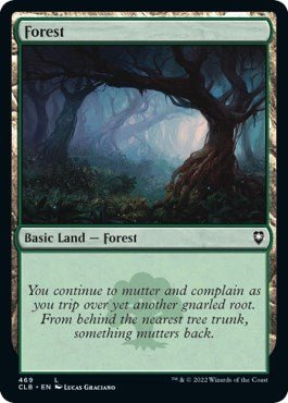 Forest (469) (Commander Legends: Battle for Baldur's Gate) Near Mint Foil - Nick Nack's Full Frontal Attack