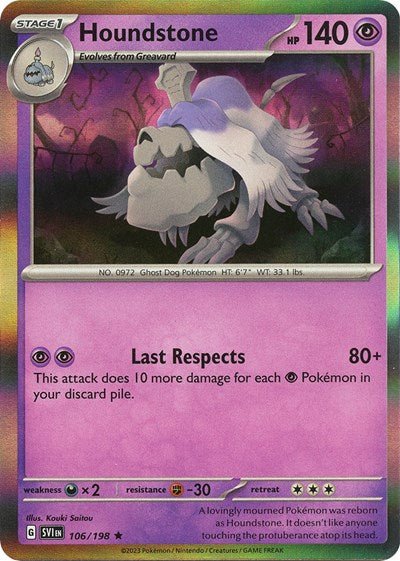 Houndstone (Scarlet and Violet: Base Set) Near Mint Holofoil - Nick Nack's Full Frontal Attack