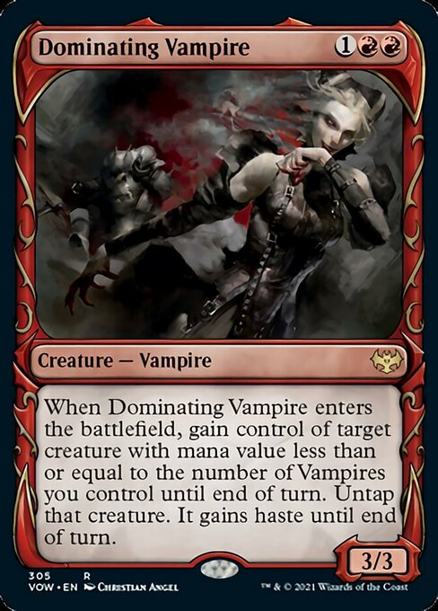 Dominating Vampire (Showcase) (Innistrad: Crimson Vow) Near Mint - Nick Nack's Full Frontal Attack