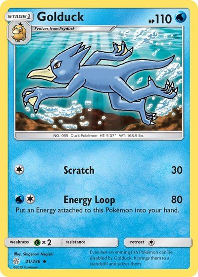 Golduck (SM - Cosmic Eclipse) Near Mint - Nick Nack's Full Frontal Attack