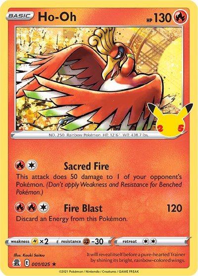 Ho-Oh (Celebrations) Near Mint Holofoil - Nick Nack's Full Frontal Attack