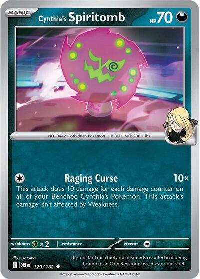 Cynthia's Spiritomb (SV10: Destined Rivals) Near Mint - Nick Nack's Full Frontal Attack