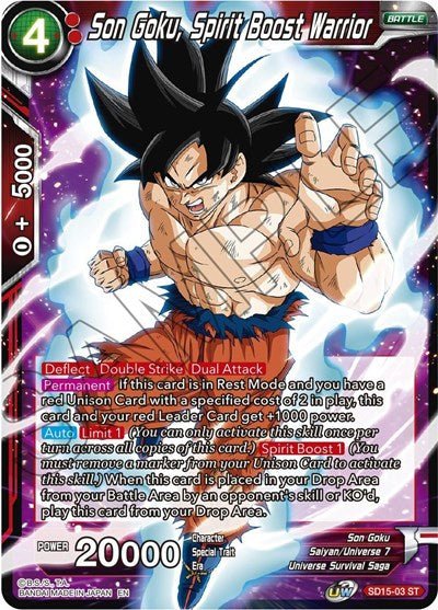 Son Goku, Spirit Boost Warrior (Cross Spirits) Near Mint - Nick Nack's Full Frontal Attack