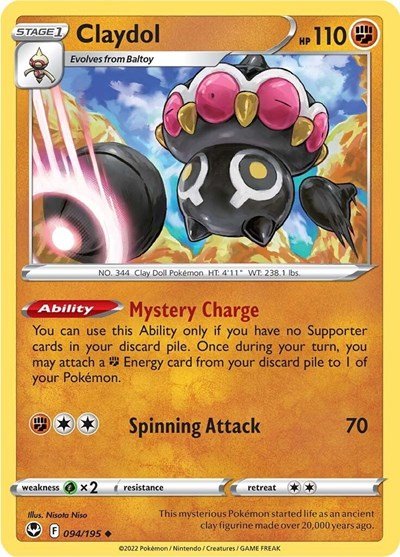 Claydol (SWSH12: Silver Tempest) Near Mint - Nick Nack's Full Frontal Attack