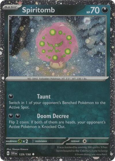 Spiritomb - 129/198 (Cosmo Holo) (Miscellaneous Cards & Products) Near Mint Holofoil - Nick Nack's Full Frontal Attack