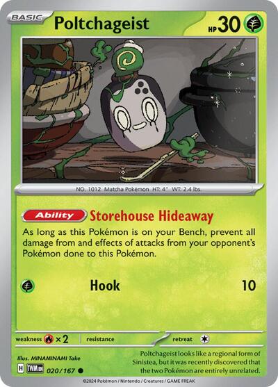 Poltchageist - 020 (SV06: Twilight Masquerade) Near Mint Reverse Holofoil - Nick Nack's Full Frontal Attack