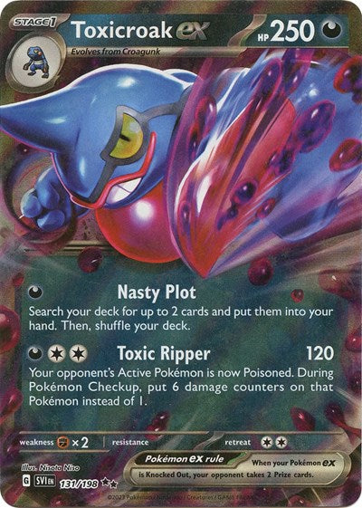 Toxicroak ex - 131 (Scarlet and Violet: Base Set) Near Mint Holofoil