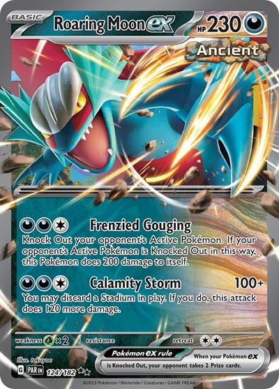 Roaring Moon ex (Scarlet and Violet: Paradox Rift) Near Mint Holofoil