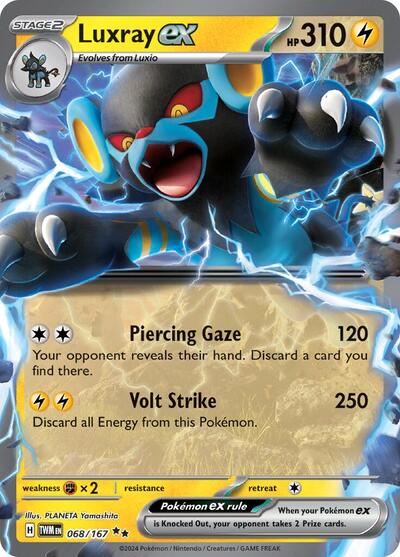 Luxray ex - 068 (SV06: Twilight Masquerade) Near Mint Holofoil