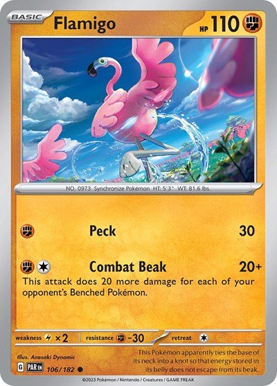 Flamigo (Scarlet and Violet: Paradox Rift) Near Mint - Nick Nack's Full Frontal Attack