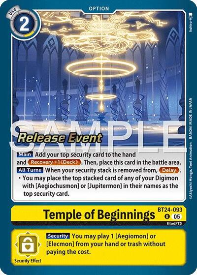 Temple of Beginnings (Time Stranger Release Events Cards) Near Mint