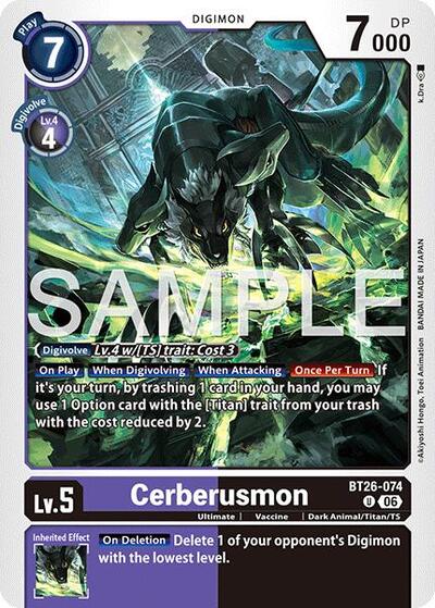 Cerberusmon (Timeless Bonds) Near Mint