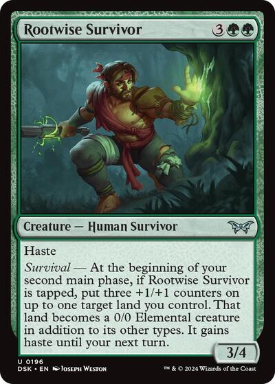Rootwise Survivor (Duskmourn: House of Horror) Near Mint - Nick Nack's Full Frontal Attack