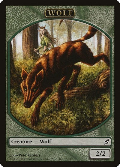 Wolf Token (Lorwyn) Light Play