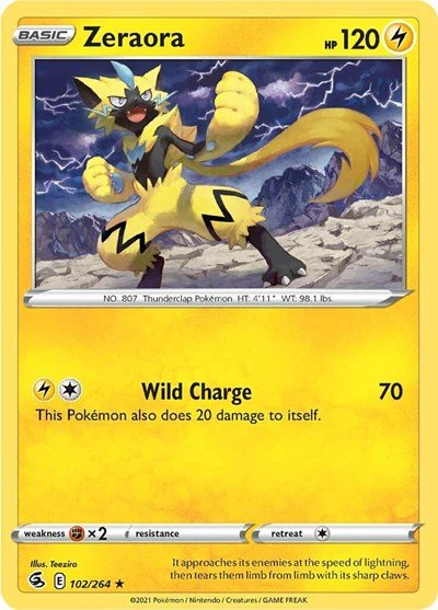 Zeraora (SWSH08: Fusion Strike) Near Mint - Nick Nack's Full Frontal Attack