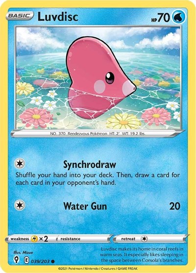 Luvdisc (SWSH07: Evolving Skies) Near Mint