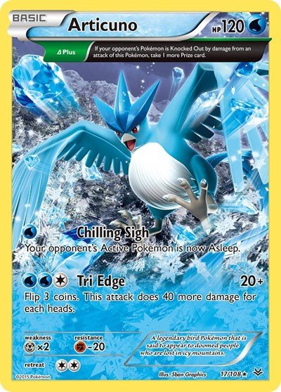 Articuno (17 Delta) (XY Roaring Skies) Near Mint - Nick Nack's Full Frontal Attack