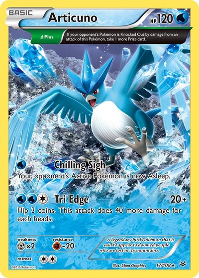 Articuno (17 Delta) (XY Roaring Skies) Light Play