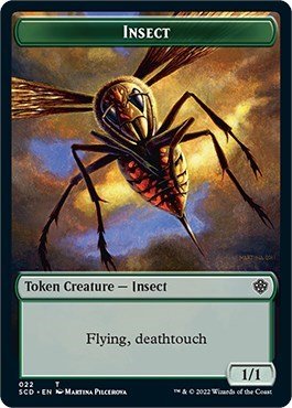 Insect / Human Warrior Double-sided Token (Commander 2022 Starter Decks) Near Mint - Nick Nack's Full Frontal Attack