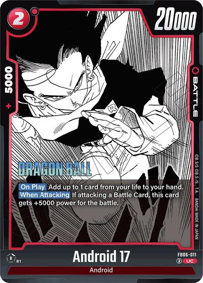 Android 17 FB06 - 011 (Manga Booster 01) Near Mint - Nick Nack's Full Frontal Attack