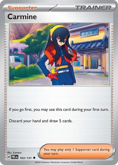 Carmine (SV: Prismatic Evolutions) Near Mint - Nick Nack's Full Frontal Attack