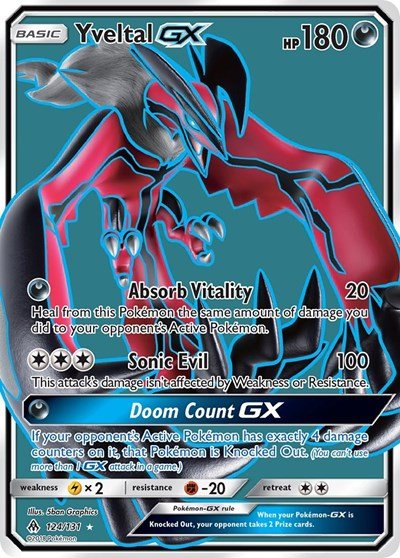 Yveltal GX (Full Art) (SM - Forbidden Light) Near Mint Holofoil - Nick Nack's Full Frontal Attack