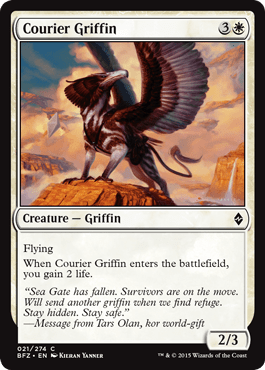 Courier Griffin (Battle for Zendikar) Near Mint - Nick Nack's Full Frontal Attack
