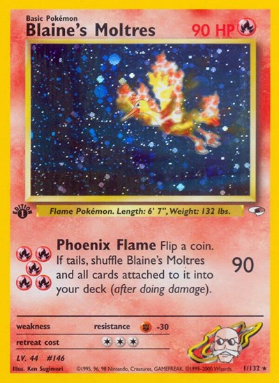 Blaine's Moltres (Gym Heroes) Near Mint Holofoil Unlimited