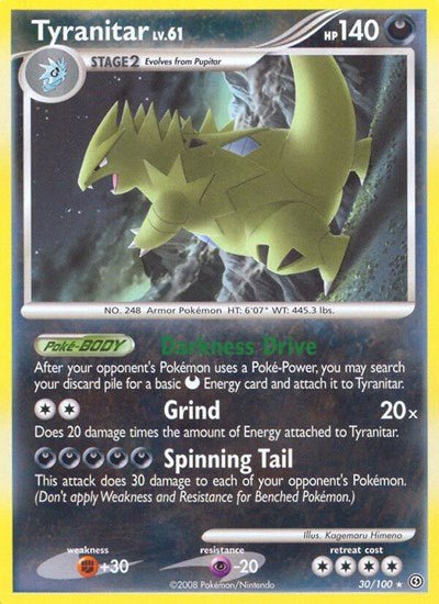 Tyranitar (Stormfront) Damaged / Poor - Nick Nack's Full Frontal Attack