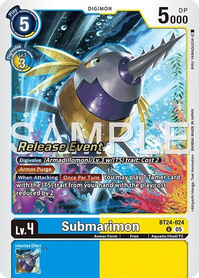 Submarimon (Time Stranger Release Events Cards) Near Mint