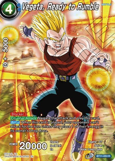 Vegeta, Ready to Rumble (Theme Selection: History of Vegeta) Near Mint Foil - Nick Nack's Full Frontal Attack