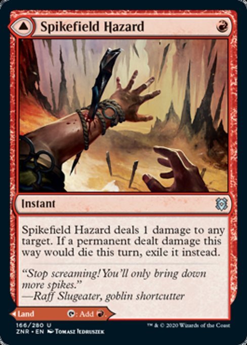 Spikefield Hazard / Spikefield Cave (Zendikar Rising) Near Mint - Nick Nack's Full Frontal Attack