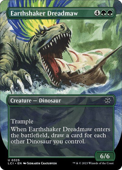 Earthshaker Dreadmaw (Borderless) (The Lost Caverns of Ixalan) Near Mint - Nick Nack's Full Frontal Attack