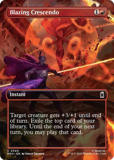 Blazing Crescendo (Borderless) (Marvel Super Heroes) Near Mint - Nick Nack's Full Frontal Attack