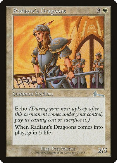 Radiant's Dragoons (Urza's Legacy) Light Play Foil