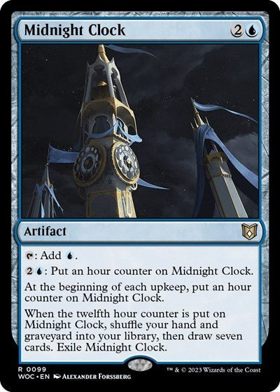 Midnight Clock (Commander: Wilds of Eldraine) Near Mint - Nick Nack's Full Frontal Attack