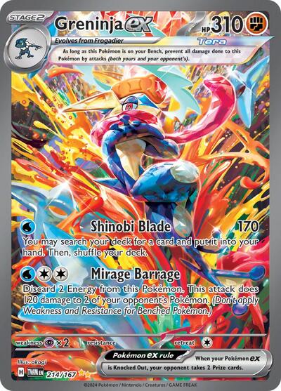 Greninja ex - 214 (SV06: Twilight Masquerade) Near Mint Holofoil