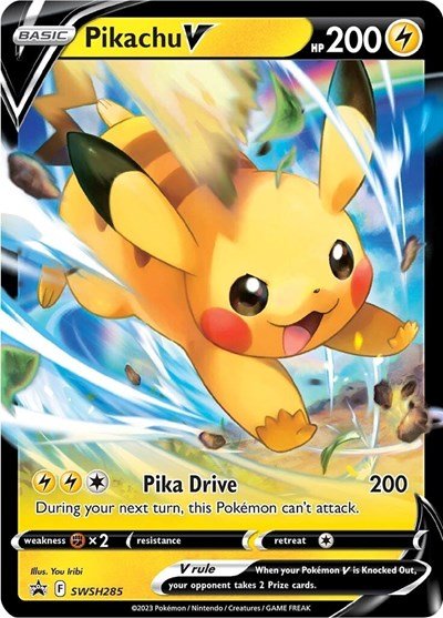 Pikachu V - SWSH285 (SWSH: Sword & Shield Promo Cards) Near Mint Holofoil - Nick Nack's Full Frontal Attack