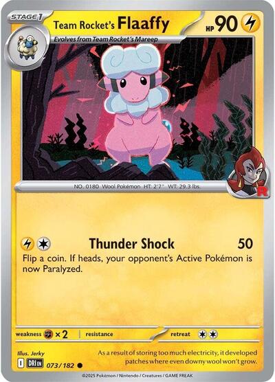 Team Rocket's Flaaffy (SV10: Destined Rivals) Near Mint Reverse Holofoil - Nick Nack's Full Frontal Attack