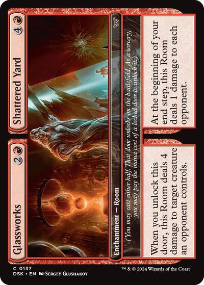 Glassworks / Shattered Yard (Duskmourn: House of Horror) Near Mint - Nick Nack's Full Frontal Attack