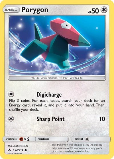 Porygon (154) (SM - Unbroken Bonds) Near Mint - Nick Nack's Full Frontal Attack