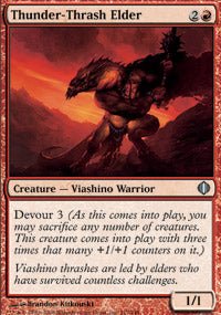 Thunder-Thrash Elder (Shards of Alara) Light Play - Nick Nack's Full Frontal Attack