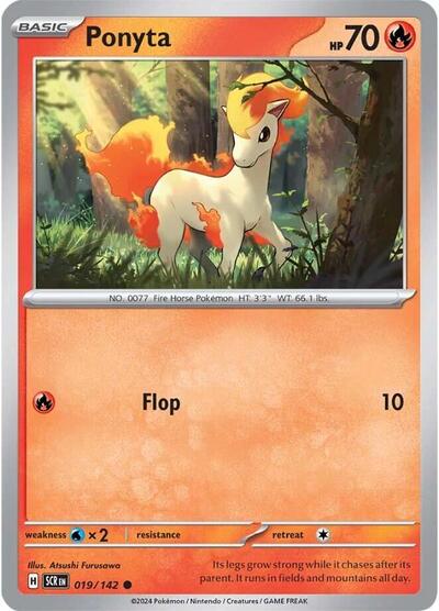 Ponyta (SV07: Stellar Crown) Near Mint Reverse Holofoil - Nick Nack's Full Frontal Attack